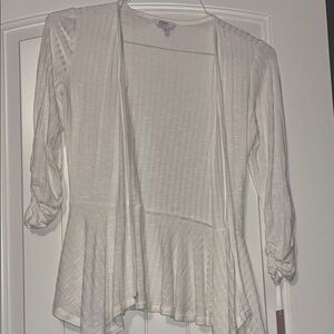 Candie's White Textured Thin Cardigan NWT